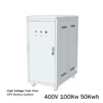 400 Voltage 100Kw 50Kwh High Voltage High Rate UPS Battery System